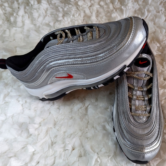 nike air max 97 metallic silver varsity red